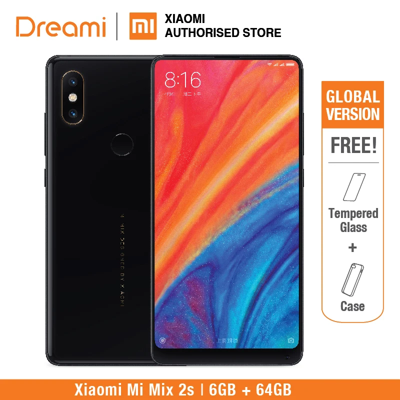 

Global Version Xiaomi Mi Mix 2S 64GB ROM 6GB RAM (Official Rom) mix2s 64gb