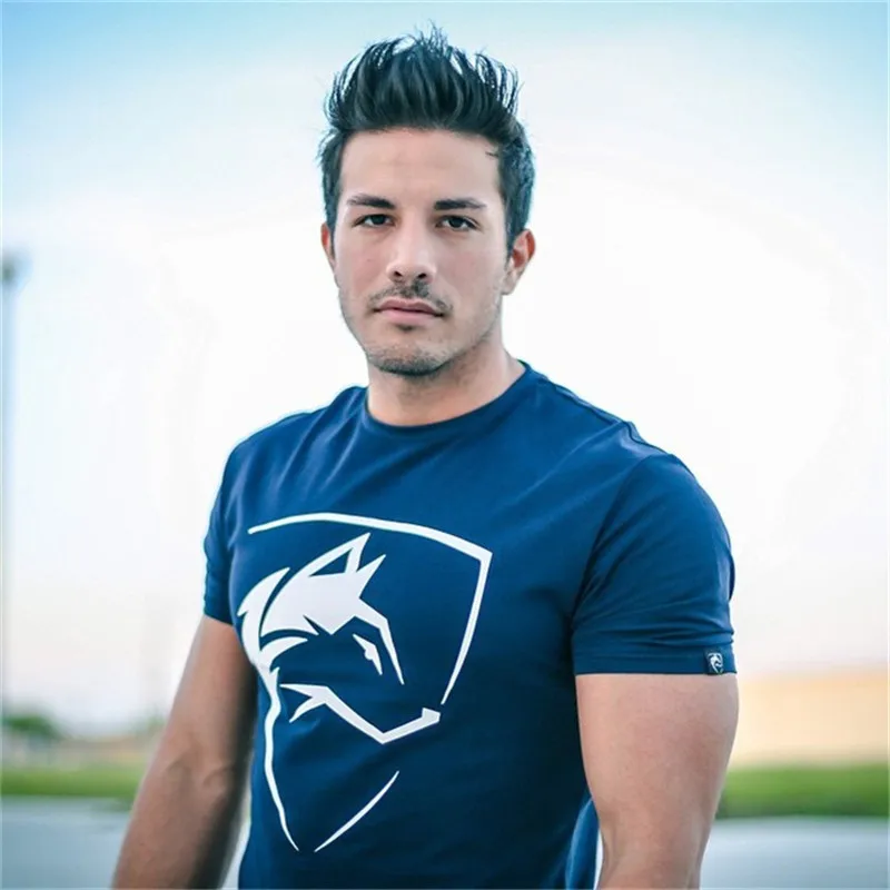 

Men cotton Short sleeve t shirt Fitness ALPHALETE bodybuilding shirts Crossfit male Brand tee tops Fashion t-shirt men costume