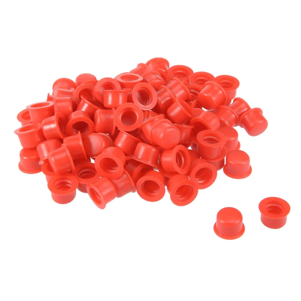 

Uxcell 100pcs PVC Red DR-G1/4 DR-M6 Round Head Threaded Hole Stoppers Waterproof Tapered Caps Hold Plugs Dual Function Closures
