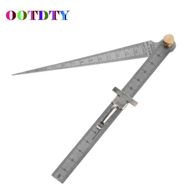 

OOTDTY Welding Taper Rulers Feeler Bore Gauge Gage Stainless Steel Depth Ruler Hole Inspection