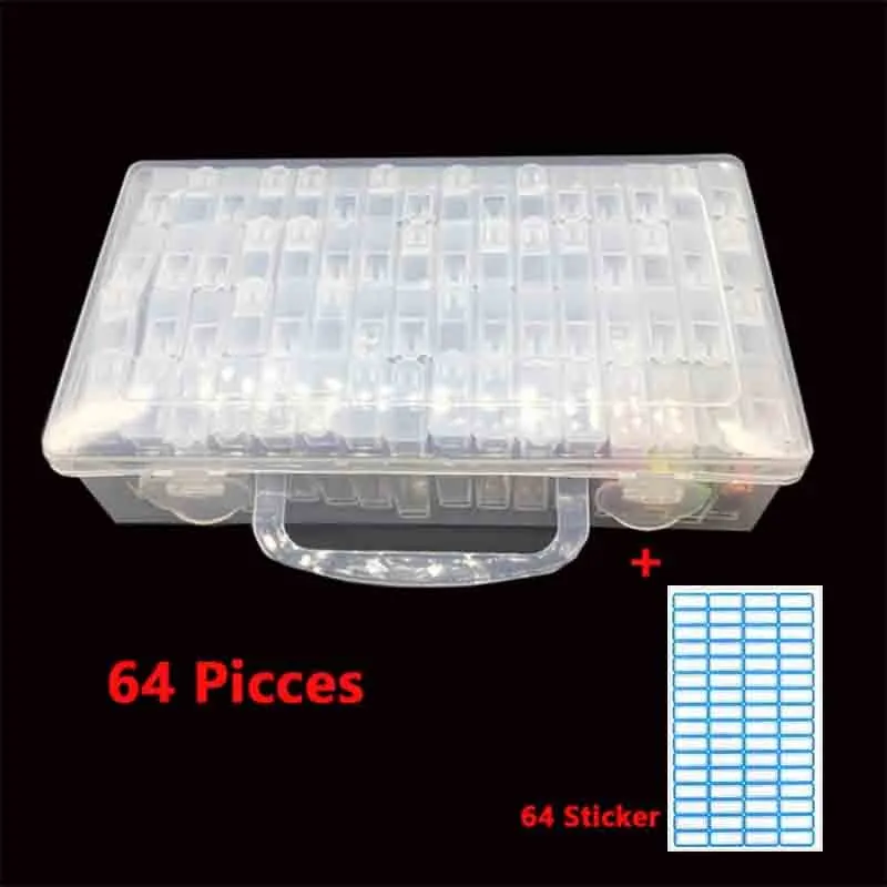

Diamond Painting Accessories Box DIY Diamant Embroidery Mosaic Tools Bead Transparent Plastic Drill Storage Box Avoid Miss Drill