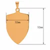 10Pcs Men Jewelry Stainless Steel Customized Dog Tags Pendant Name Engraved Shield Shape Necklace Jewelry Wholesale Dropship 2