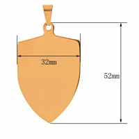 10Pcs Men Jewelry Stainless Steel Customized Dog Tags Pendant Name Engraved Shield Shape Necklace Jewelry Wholesale Dropship 2