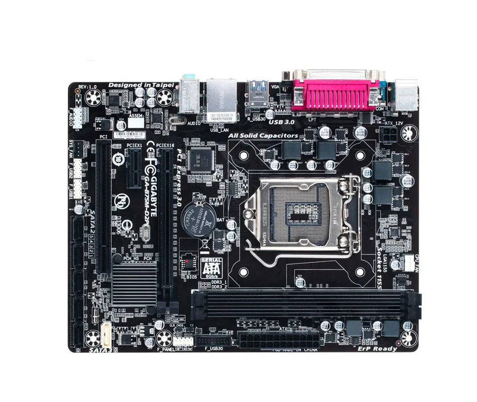 Материнская плата Gigabyte GA-B75M-D2P для настольного ПК LTP материнская B75M-D2P B75 LGA 1155 i3 i5 i7