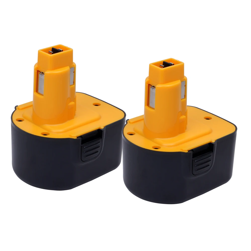 2pcs 12V Ni CD 2.0Ah Bttery for DEWALT DC9071 Yellow & Black 2000mAh ...