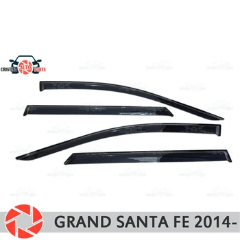 

Window deflector for Hyundai Grand Santa Fe 2014- rain deflector dirt protection car styling decoration accessories molding