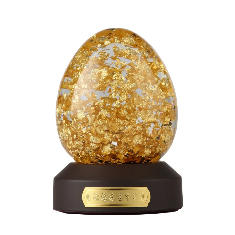 24 K золотые хлопья яйцо форма снежный шар счастливое золотое яйцо с подарочной коробкой Декор лучший подарочный набор для ремонта