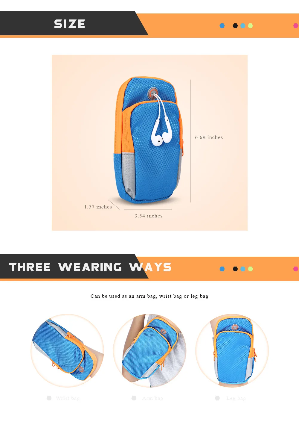 Outlife Бег сумка спортивная рычаг телефона мешок для 6 дюймов Mobile