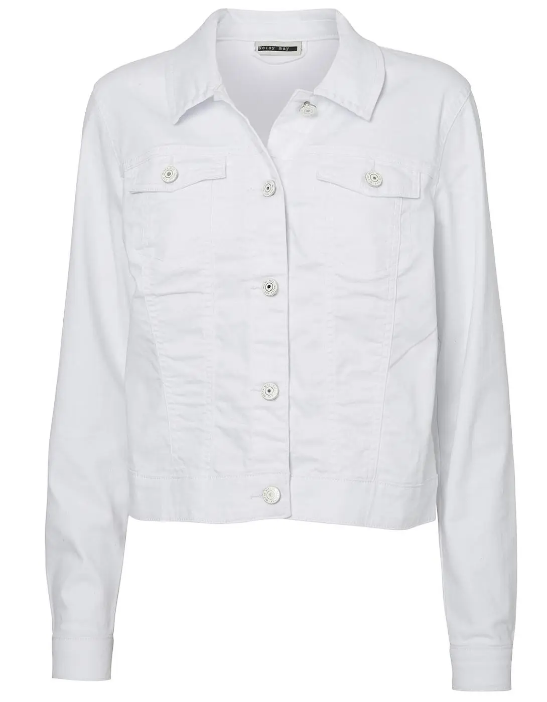 noisy may white denim jacket