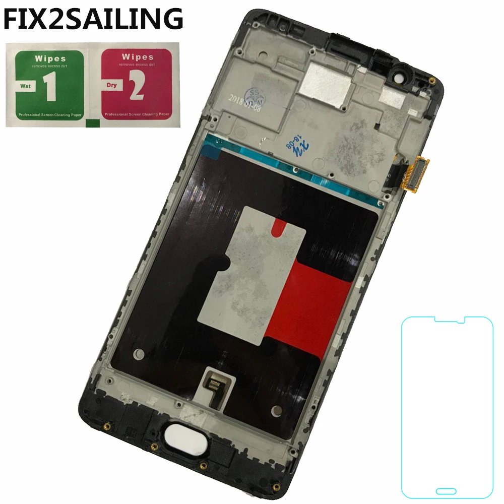 

3T LCD Display Touch Screen 100% New FHD 5.5" Digitizer Assembly Replacement Accessory Frame For One plus A3010 A3000 3 three