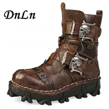 Лидер продаж; Botas Goticas Hombre; зимние мужские ботинки из натуральной кожи; обувь в стиле панк; ND50