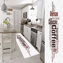 Еще Белый Коричневый Черный американо кофе запись 3d печать Нескользящая микрофибра моющийся длинный бегун коврик кухонные Коврики для прихожей