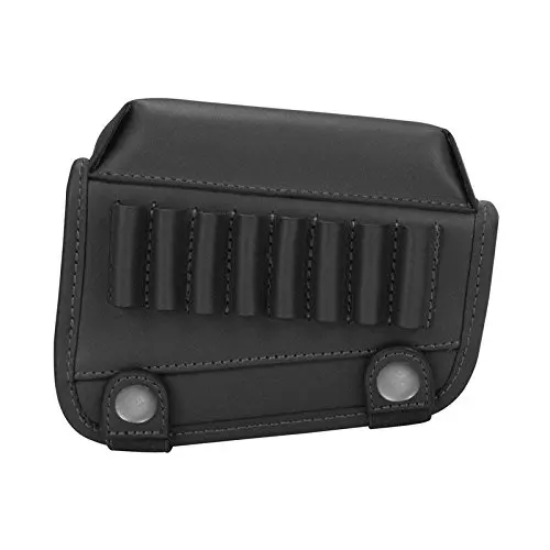 

Hunting Rifle Buttstock Shooting Cheek Rest Riser Pad Leather With Ammo Cartridges Holder Carrier Gun Accessories