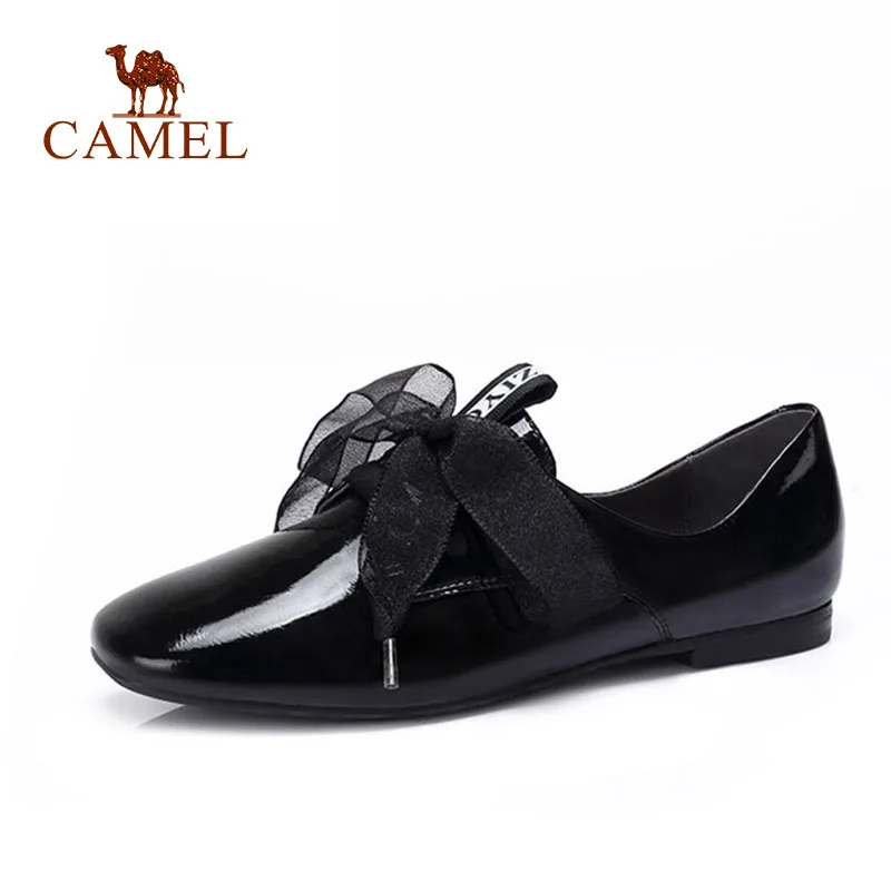 CAMEL/весенние женские новые Повседневные балетки тонкие туфли кожаные мягкие для