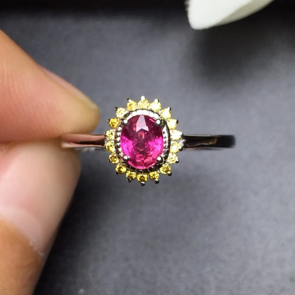Ювелирные изделия Настоящее 18K розовое золото AU750 100% натуральный турмалин