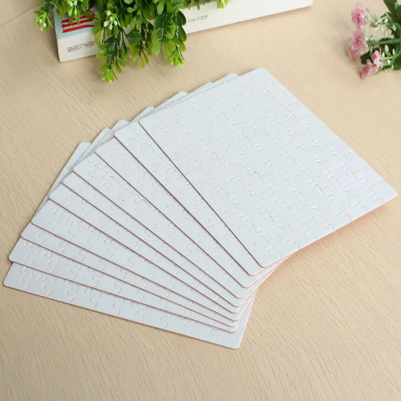 10Pcs A5 DIY Blank Sublimation Printable Jigsaw Puzzle For Heat Presses Transfer