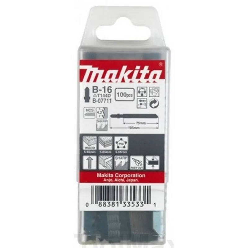 MAKITA B 07711 HCS permeate набор из 100 листов типа B16 для быстрой резки дерева 6 DPP 75 мм Тип