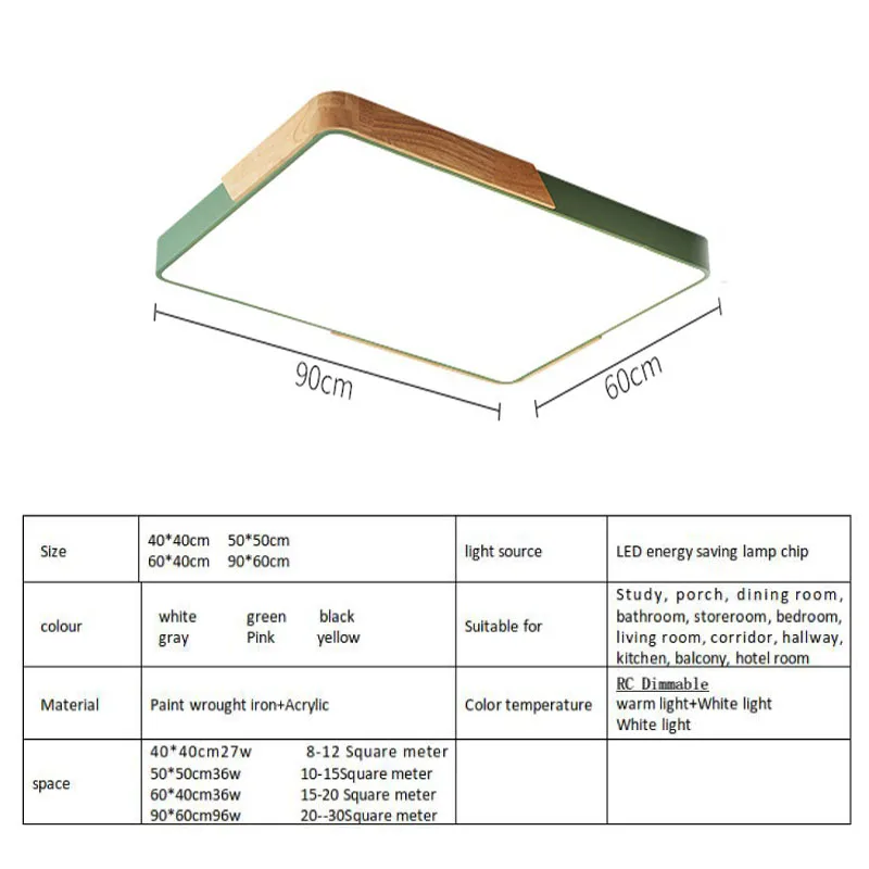 Online LED Moderne Acryl Metall Rahmen Quadratische Schlanke LED Decke Licht LED Licht Decke Licht Restaurant Wohnzimmer Schlafzimmer Decke Ligh