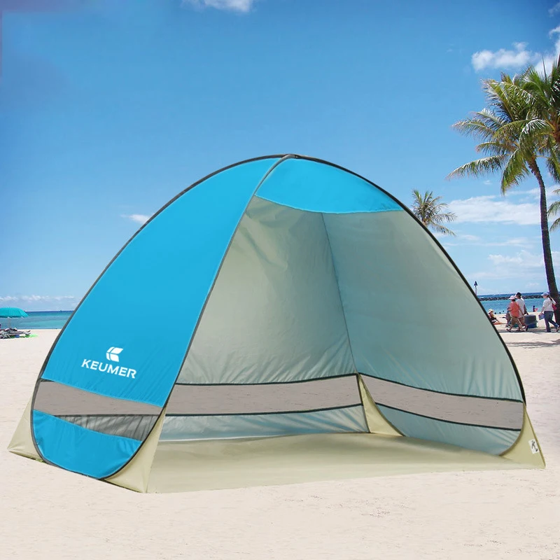 

Automatic Camping Tent Beach Tent 2 Persons Tent Ultralight Instant Pop Up Open Anti UV Awning Tents Outdoor Sunshelter