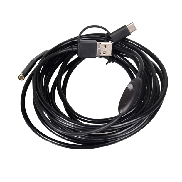 

Safurance 3-in-1 7mm 6LED Waterproof Endoscope Android USB Type C Port Borescope Inspection Camera 1/2/3.5/5m