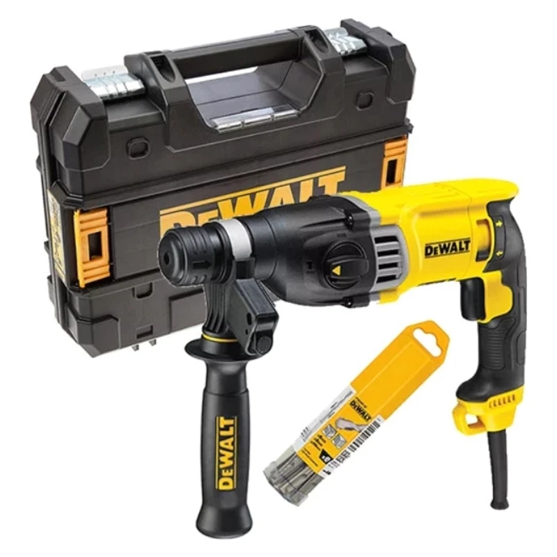 Перфоратор электрический DeWalt D25143KB  (Мощность 900 Вт, энергия удара 3.2 Дж, сверление дерева 30 мм, бетона 28 мм, металл 13мм, патрон типа SDS+, реверс)