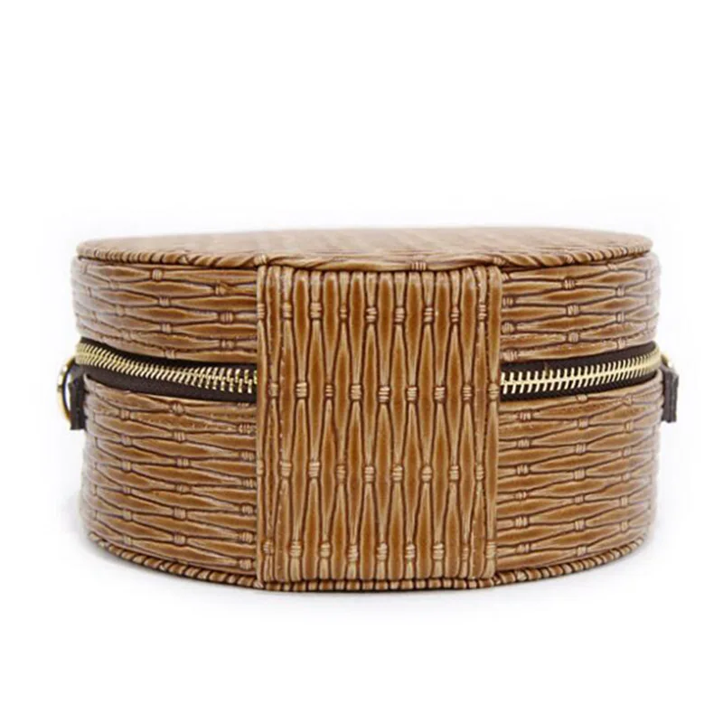 Women Round Straw Bags INS Popular Summer Female Weave Handbag Vintage Rattan Lady Shoulder Bag Travel Knit Circle Bolsa SS3162 (4)