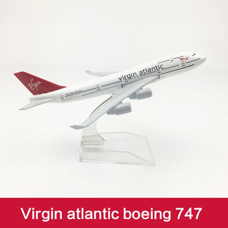 Модель самолета Virgin Atlantic Airlines 16 см модель Боинг 747 металлическая литая авиамодель