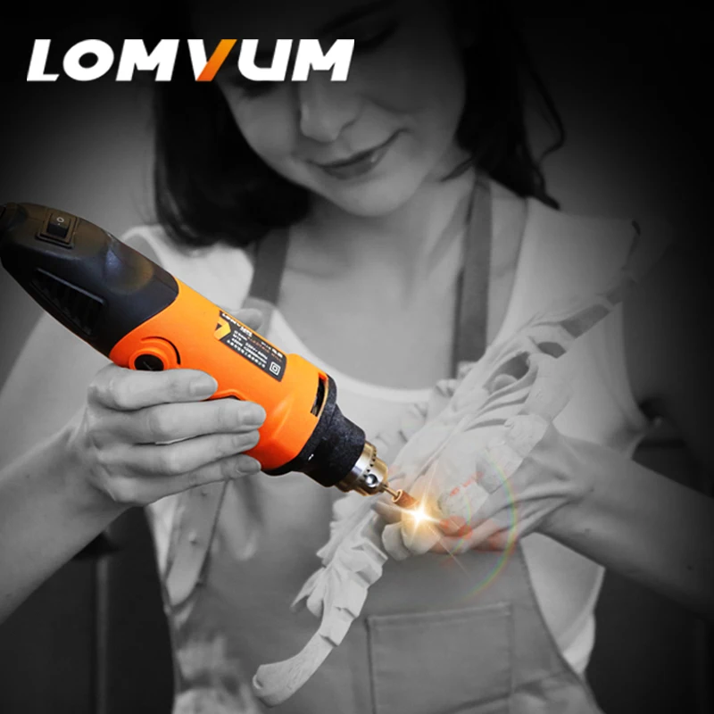 

LOMVUM Mini Electric Grinder 400W Angle Grinder Dremel Tool Multi-function Angle Grinder DIY Creative Drill Grinding Machine Kit