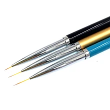 3Pcs Nail Art Brush Liner Pens UV Gel Polish Paint Drawing Brushes Manicure Tool