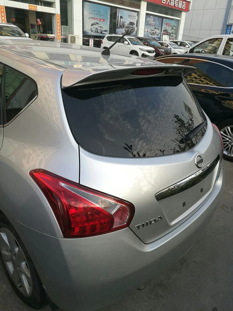 nissan rear spoiler on Hot Promo For Nissan Tiida Spoiler High Quality Abs Material Car Rear Wing Primer Color Rear Spoiler For Nissan Tiida Spoiler 2011 2015 March 2021