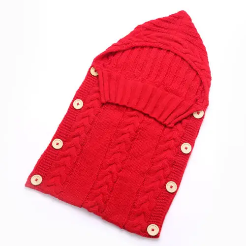 PUDCOCO/Лидер продаж, детское трикотажное одеяло для новорожденных, Пеленальное Одеяло, спальный мешок для фотосъемки, теплый зимний костюм для мальчиков и девочек - Цвет: Красный