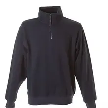 Свитшот WORK с половинным замком-молнией черного цвета