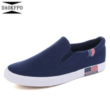 DAOKFPO As Sapatilhas Das Mulheres 2018 Primavera Outono Sapatos Mulher Tênis Jeans Branco Estudante Casuais Pé Plano Slip-On sapatos Preguiçosos NVF-10