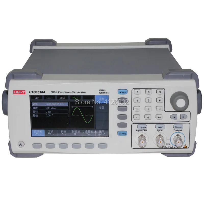 UNI-T UTG1010A Function/Arbitrary Waveform Generator; 10MHz Channel bandwidth, 125MS/s Sampling rate, USB communication