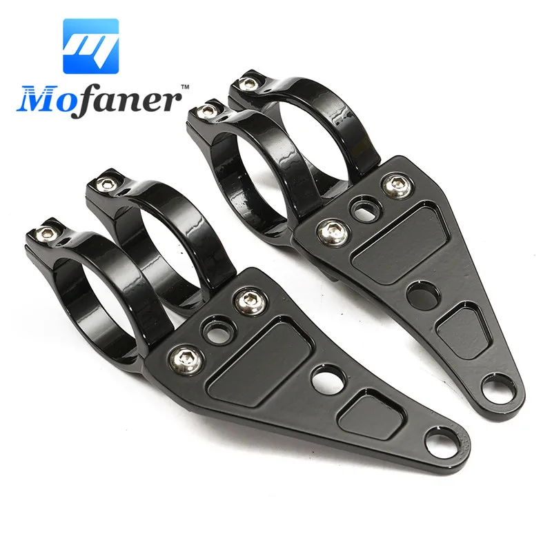 

1 Pair Black 41mm Motorcycle HeadLight Mount Bracket Fork Aluminum For Chopper /Cafe /Racer