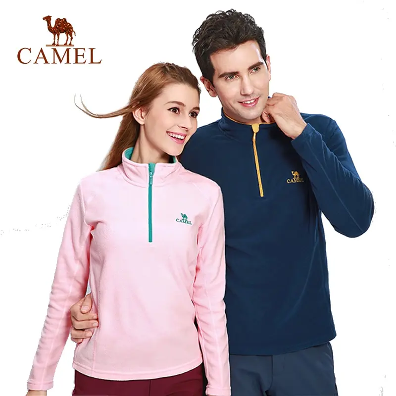 CAMEL Outdoor Fleece Hiking Jacket Men Women Autumn Winter Windbreaker Thick Warm Softshell Jacket Mountaineering Camping Coat