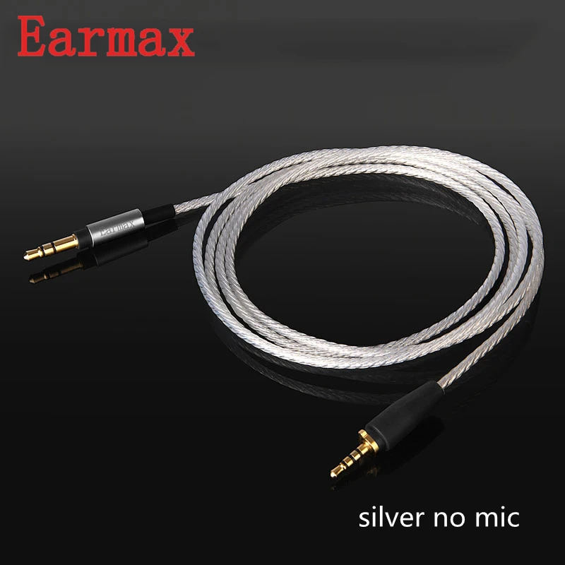 Earmax 3,5 мм до 2,5 мм кабель для наушников для Sennheiser для Urbanite HIFI посеребренный сменный провод
