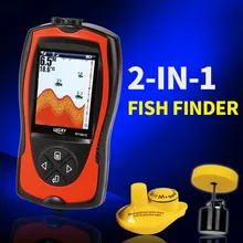 Lucky FF1108-1C переносной 2-в-1 Рыболокаторы провод Беспроводной Сменные Sonar датчиков Водонепроницаемый Для рыбалки 100 м/328ft