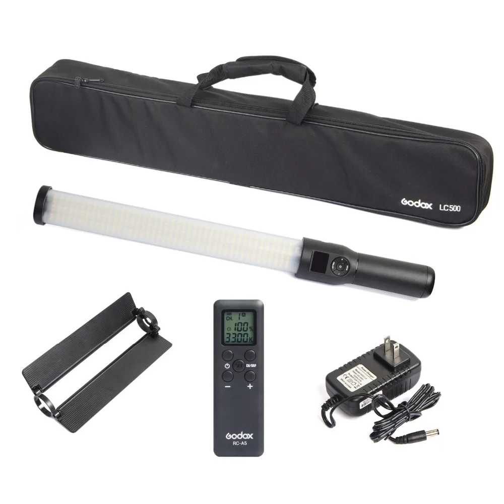 Godox LC500 3300 K 5600K Adjustable Handle LED Light Stick Built in Lithium Battery with Remote