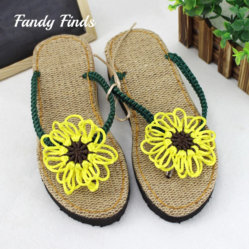sunflower flip flops