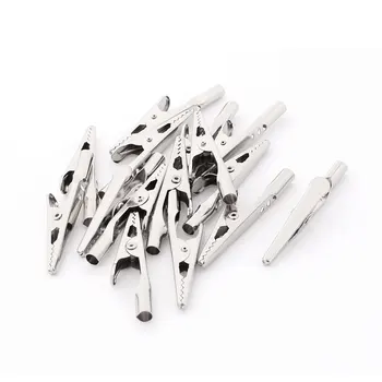 

UXCELL 15 Pcs Alligator Clips With Teeth Aligator Hair Bows Metal Clips Silver Tone