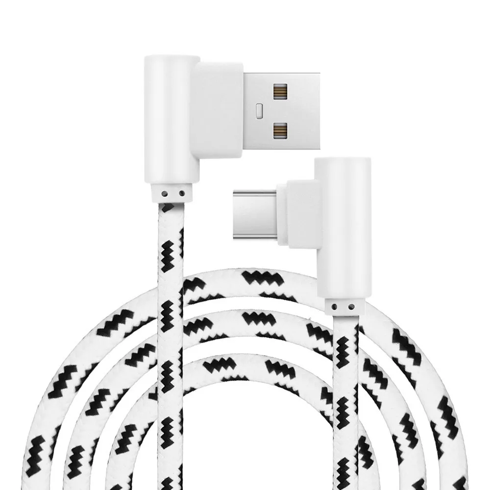 جديد سريع تهمة نوع-C الهاتف المحمول شحن سلك 1 m USB نوع C 90 درجة شاحن الهاتف المحمول USBC نوع-C كابل شحن سريع