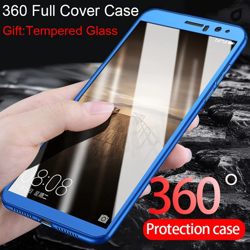 360 полный защитный чехол для huawei P30 Lite P20 Pro Y6 Y7 P Smart Plus 2019 Honor 8A 8X 8C 7C крышка с