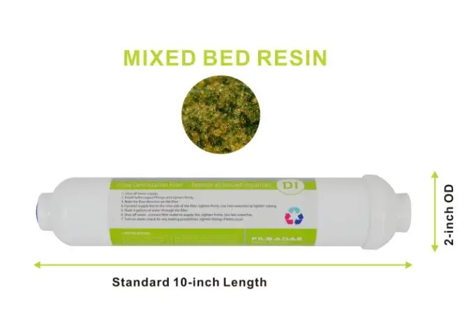 filtro de resina para cama misturada em