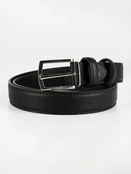 

Black faux leather and leather Belt