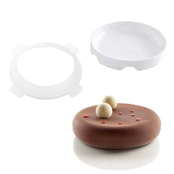 

1 Set Eclipse Silicone Round Shape Cake Mold Ice Cream Mousse Mould Baking Tools Non-Stick Pan Molds