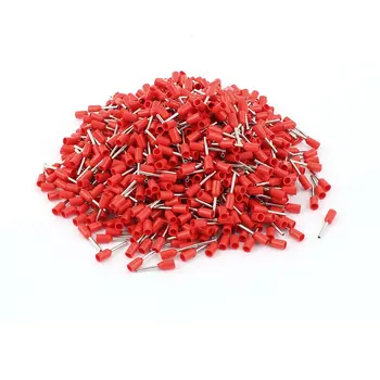 

UXCELL 1000 Pcs Red Awg 22 Wire Copper Crimp Insulated Pin End Ferrules Terminal