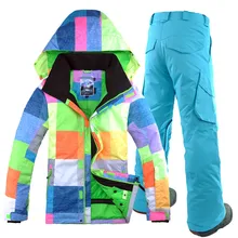 GSOU SNOW Brand Для мужчин лыжный костюм сноуборд куртка брюки ветрозащитные Водонепроницаемый дышащая Термальность уличная спортивная одежда Лыжный Спорт Костюмы