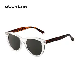 Oulylan классические женские солнцезащитные очки бренд Винтаж прозрачная рамка Солнцезащитные очки женские леопардовые ножки прозрачная