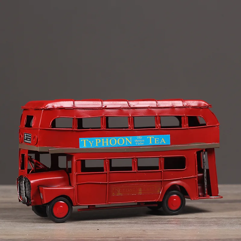 London streets Classic Red double decker Bus pure manual